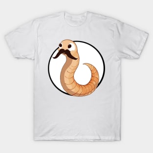 Mustache Worm T-Shirt